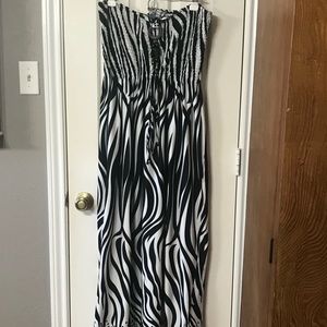 Zebra print maxi dress